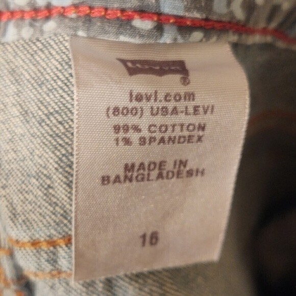 Levi's 550 Relaxed Dark Wash Shorts Sz 16 - Picture 9 of 10